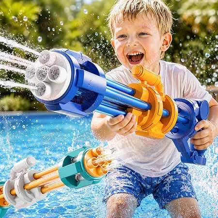 مدفع مياه للأطفال، تشغيل يدوي، ألوان متنوعة، قطعة واحدة، لعمر 3 سنوات فأكثر - Image 3