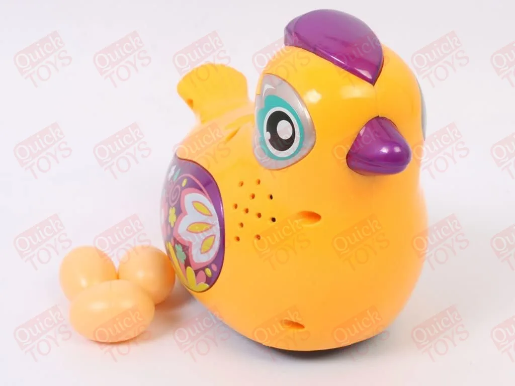 دجاجة تبيض للأطفال، حركة وصوت، تخرج بيضًا، أصفر، 3 بيضات، لعمر 3 سنوات فأكثر - Image 2